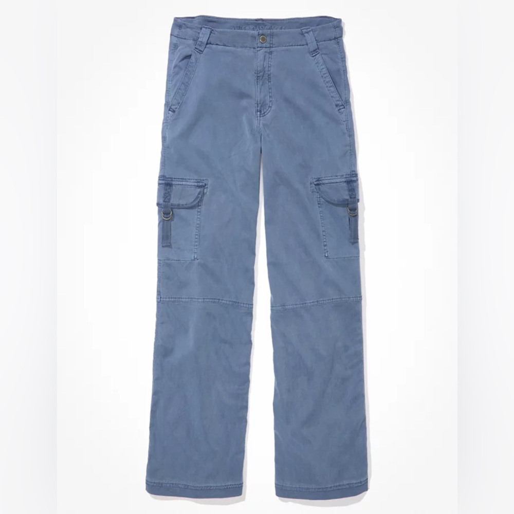 American Eagle | Stretch High-Waisted Cargo Baggy Wide-Leg Pant | Size 8 Short - Picture 4 of 12